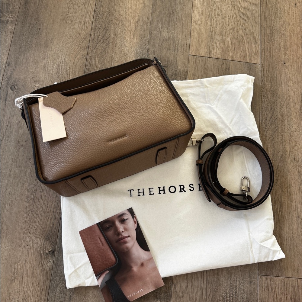 The Horse Taupe Clementine Shoulder Crossbody Handheld Leather Bag
